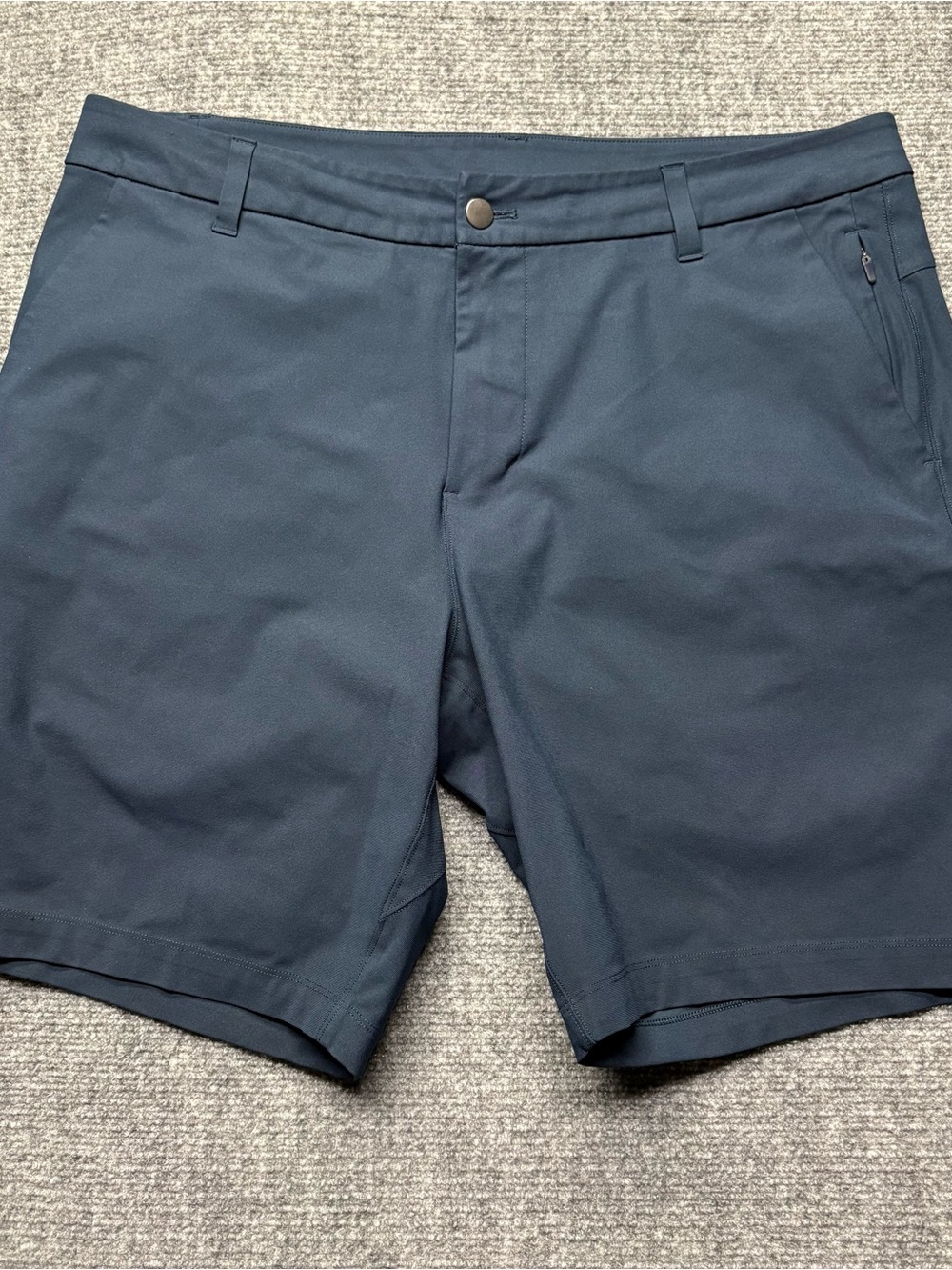 Lululemon Commission Shorts Mens 36 Blue Classic Chino LM7AA0S Golf Casual